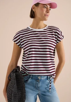T-shirt rayé à col bateau