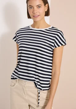 T-shirt rayé à col bateau
