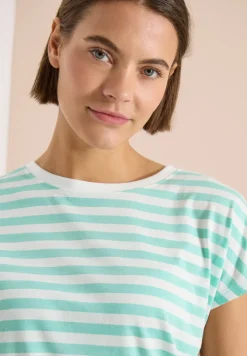 T-shirt rayé à col bateau
