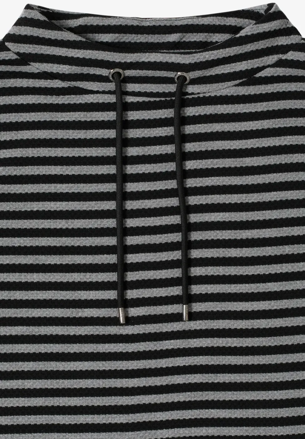 T-shirt rayé à col funnel