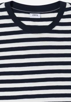 T-shirt rayé à col rond