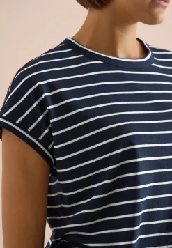T-shirt rayé à col rond