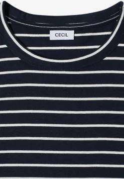 T-shirt rayé à col rond