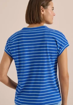 T-shirt rayé à col rond
