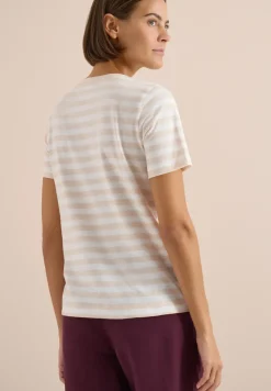 T-shirt rayé à col rond