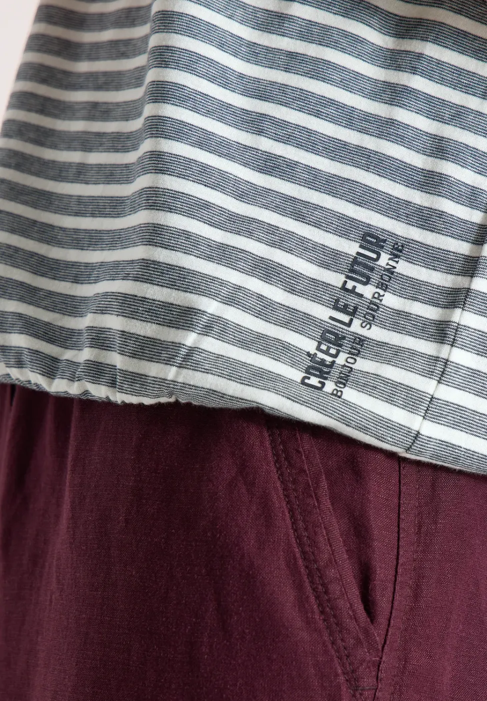 T-shirt rayé à manches courtes