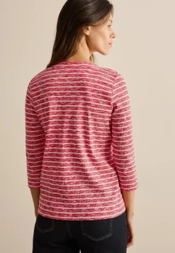 T-shirt rayé à motifs mélangés