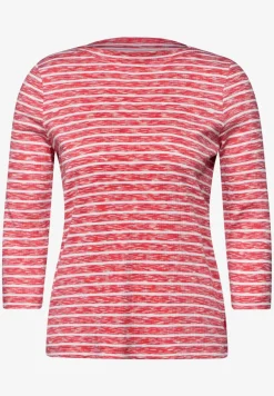 T-shirt rayé à motifs mélangés