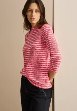 T-shirt rayé à motifs mélangés