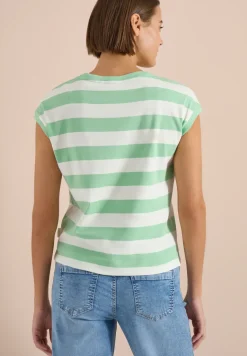 T-shirt rayé avec lettering