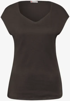 T-shirt sans manches avec encolure en diamant
