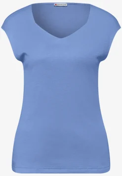 T-shirt sans manches avec encolure en diamant