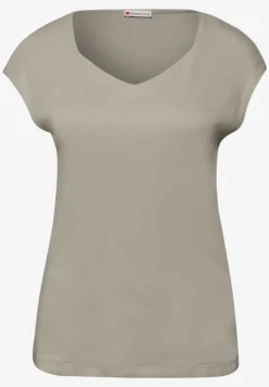 T-shirt sans manches avec encolure en diamant