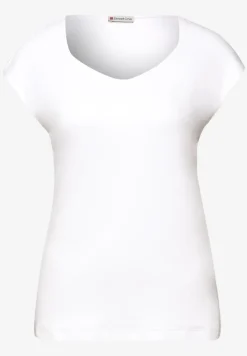 T-shirt sans manches avec encolure en diamant