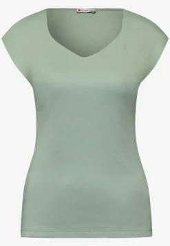 T-shirt sans manches avec encolure en diamant