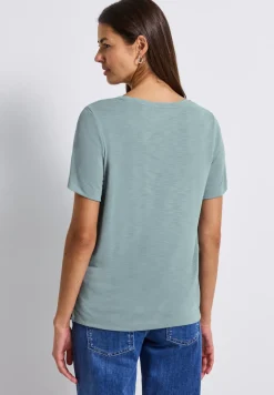 T-shirt soyeux avec inscriptions