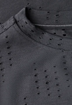 T-shirt structuré avec motif ajouré