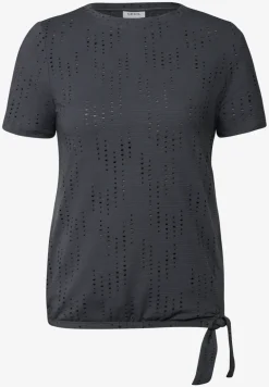 T-shirt structuré avec motif ajouré