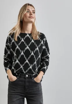 T-shirt structuré avec motif à carreaux