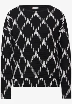 T-shirt structuré avec motif à carreaux