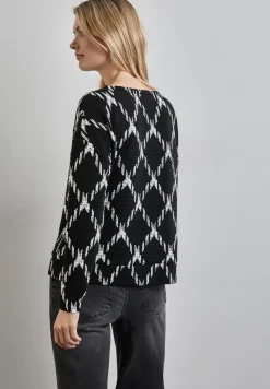 T-shirt structuré avec motif à carreaux