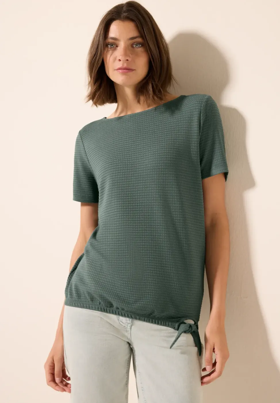 T-shirt structuré avec nœud