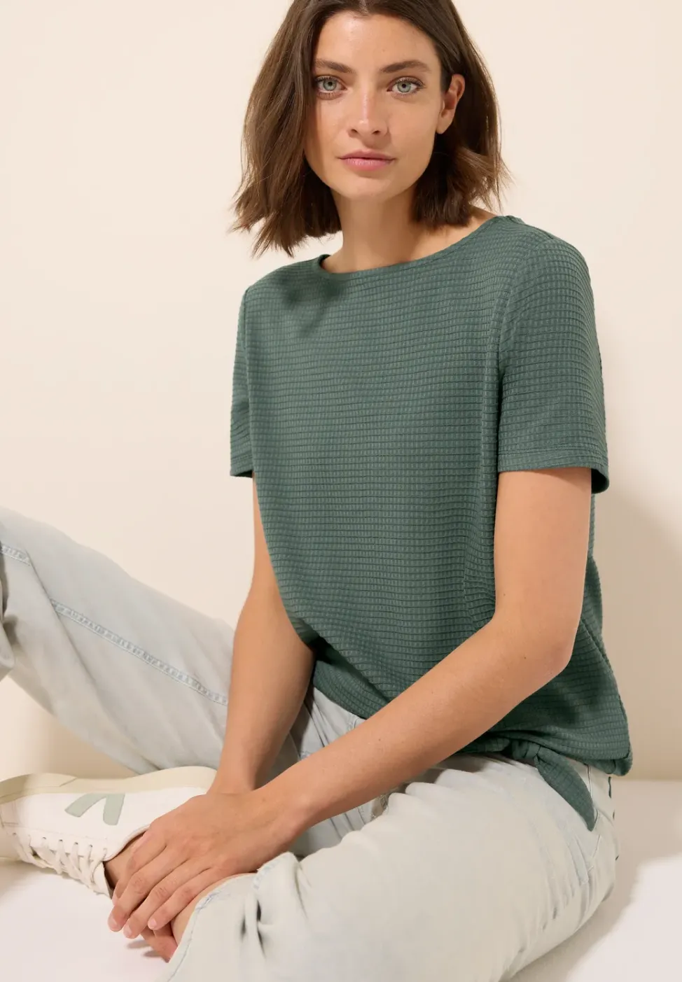 T-shirt structuré avec nœud