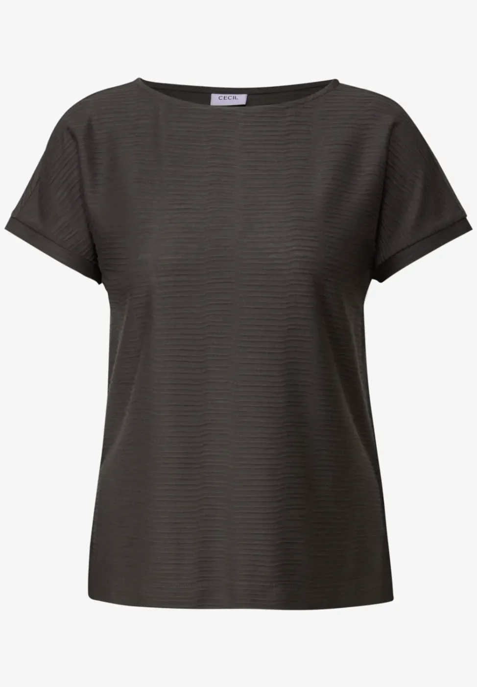 T-shirt structuré en couleur unie