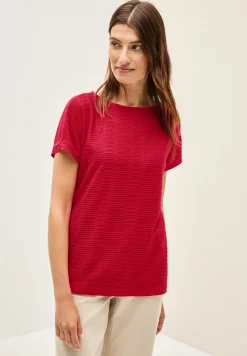 T-shirt structuré en couleur unie