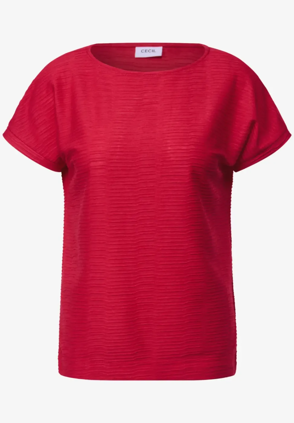 T-shirt structuré en couleur unie