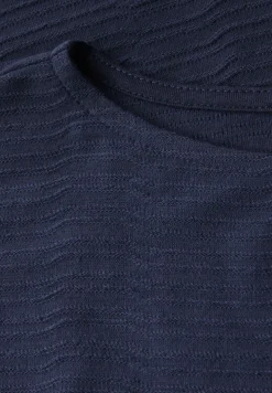 T-shirt structuré en couleur unie
