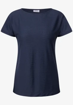T-shirt structuré en couleur unie