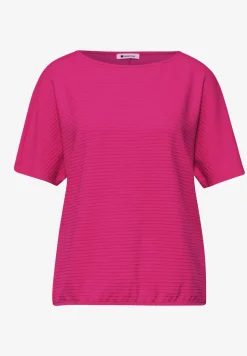 T-shirt structuré en couleur unie