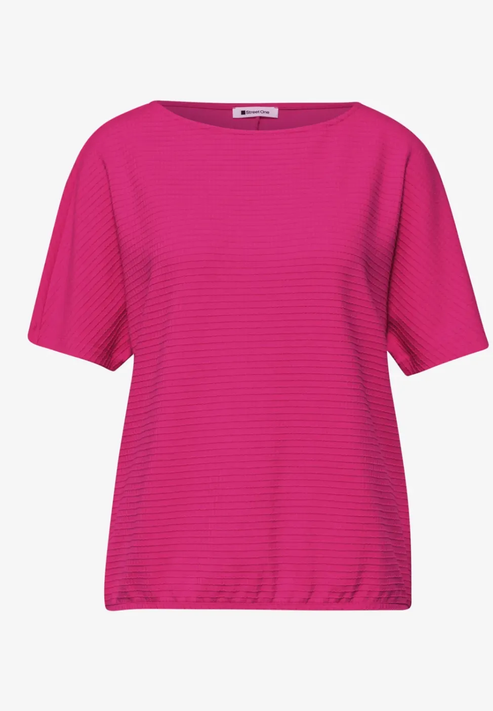 T-shirt structuré en couleur unie