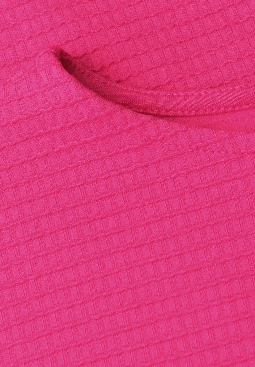 T-shirt structuré en couleur unie