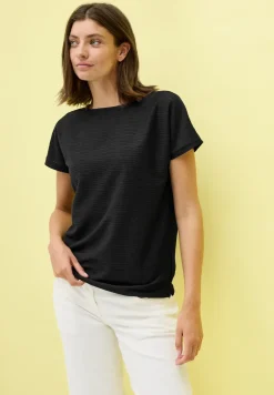 T-shirt structuré en couleur unie