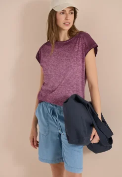 T-shirt avec boatneck au look garment-dye