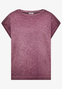 T-shirt avec boatneck au look garment-dye