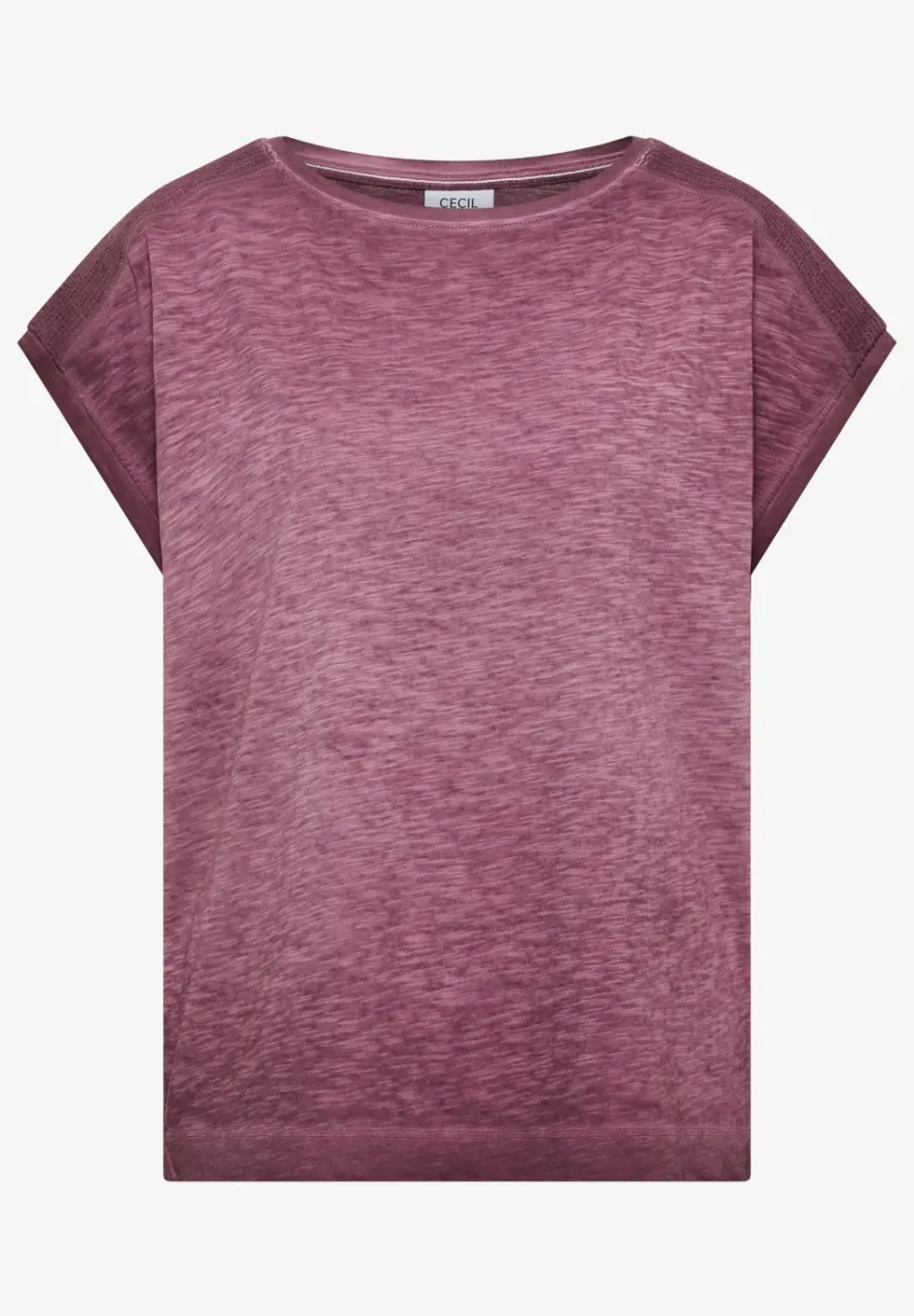 T-shirt avec boatneck au look garment-dye