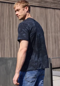 T-shirt avec impression all-over et broderies
