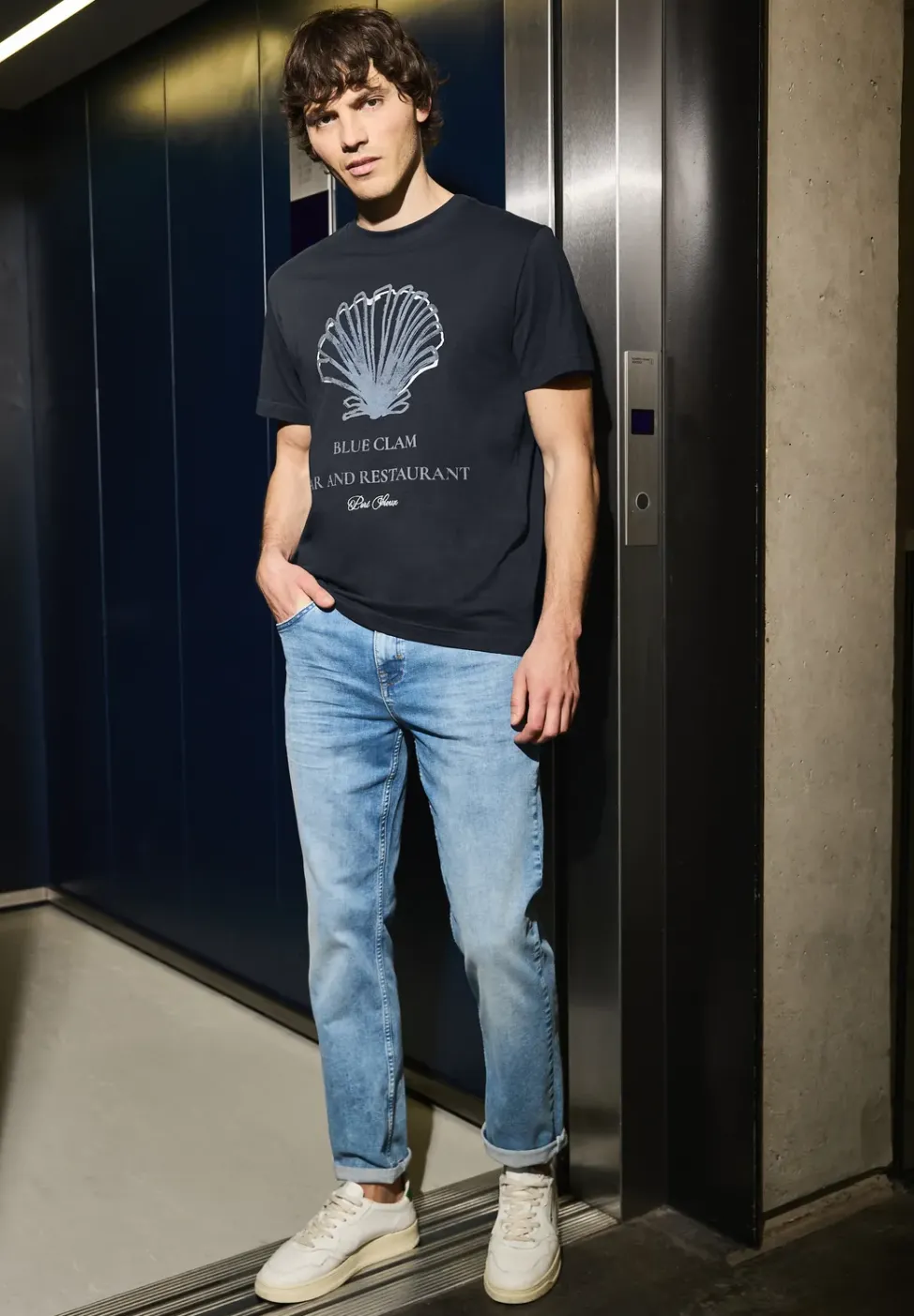 T-shirt avec imprimé coquillage