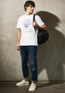 T-shirt avec imprimé coquillage
