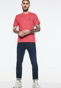 T-shirt avec imprimé sur la poitrine