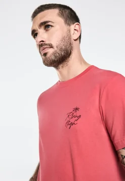 T-shirt avec imprimé sur la poitrine