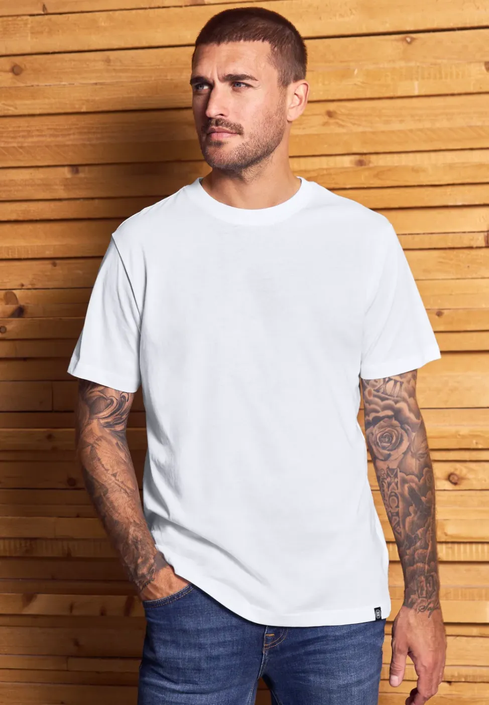 T-shirt basique en couleur unie