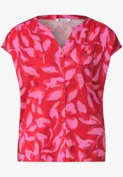 T-shirt à boutons et imprimé