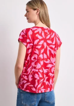 T-shirt à boutons et imprimé