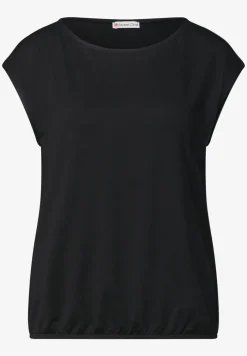 T-shirt col bateau à épaules tombantes
