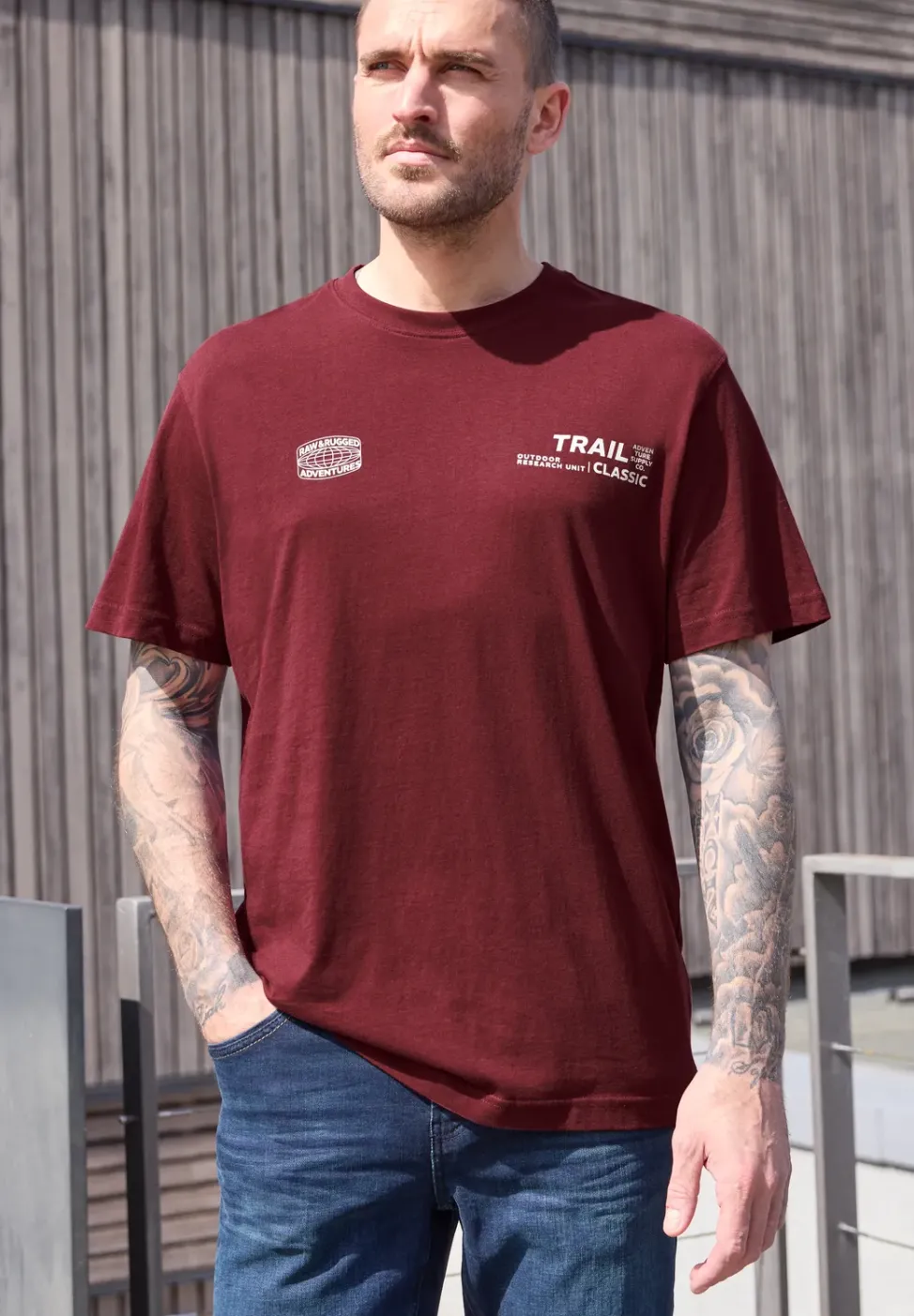 T-shirt à col rond avec chestprint