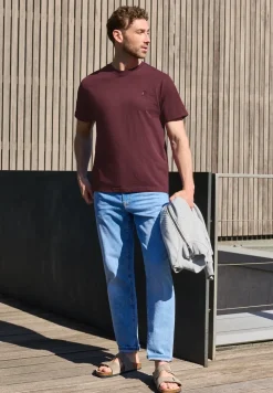 T-shirt à col rond avec détail turn-up
